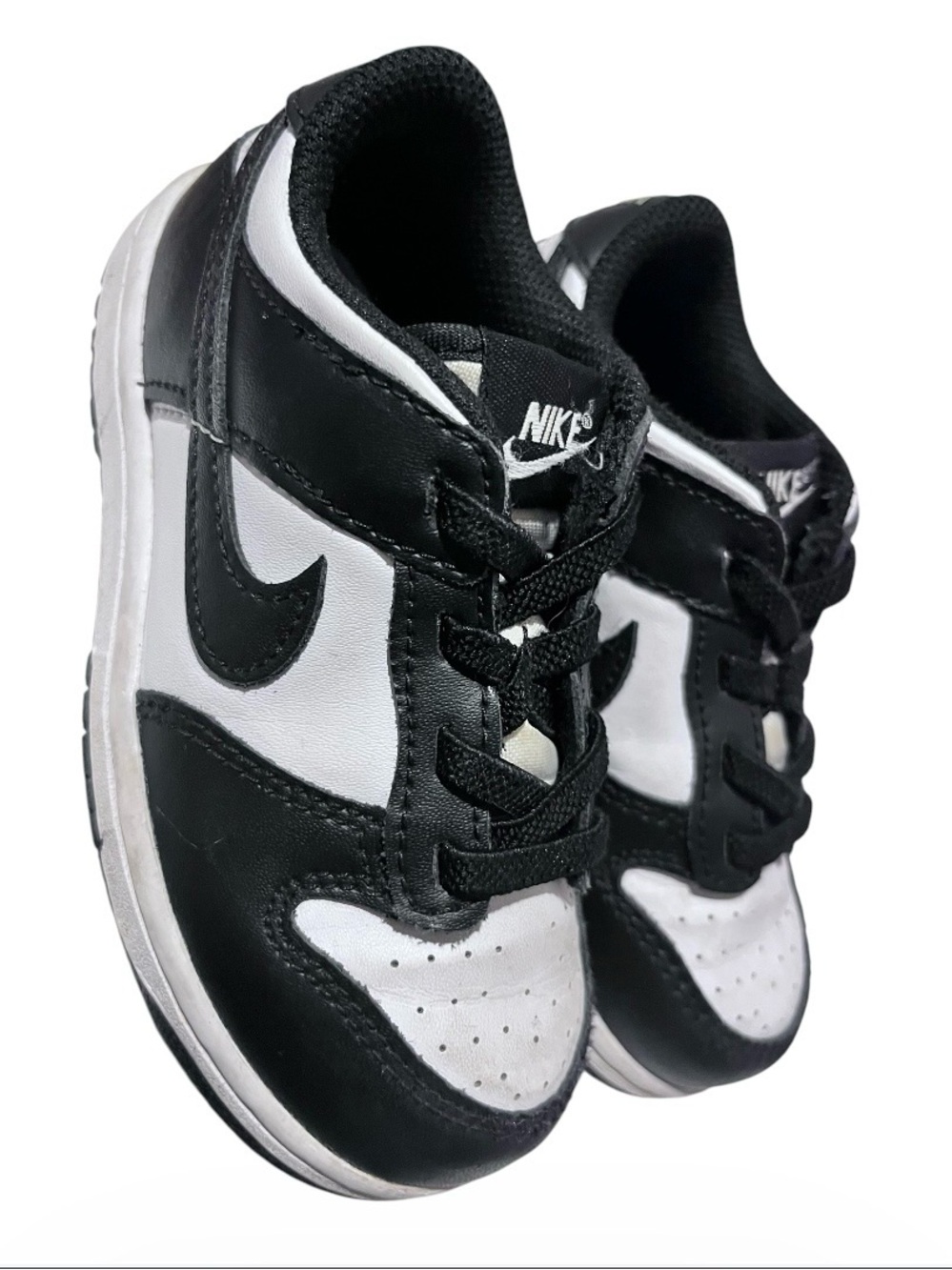 Nike Dunk Low Black & White Size 9C Like New